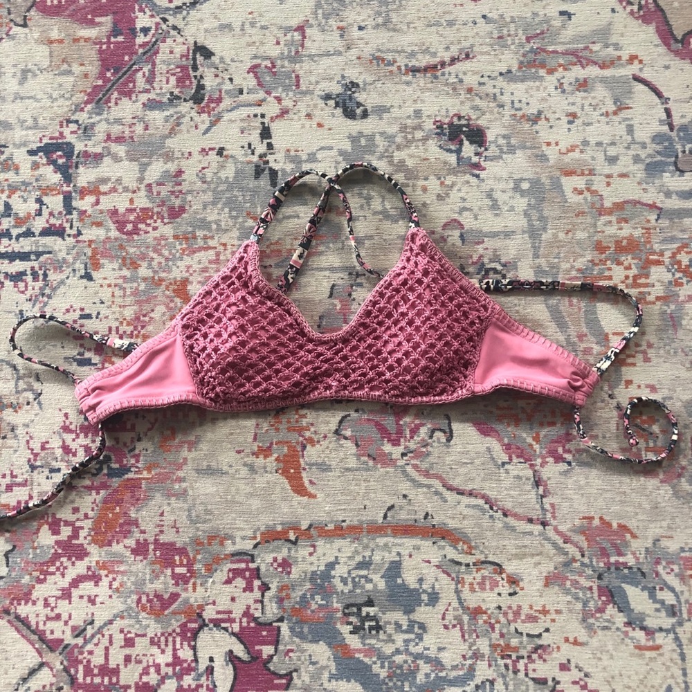 pink bikini top